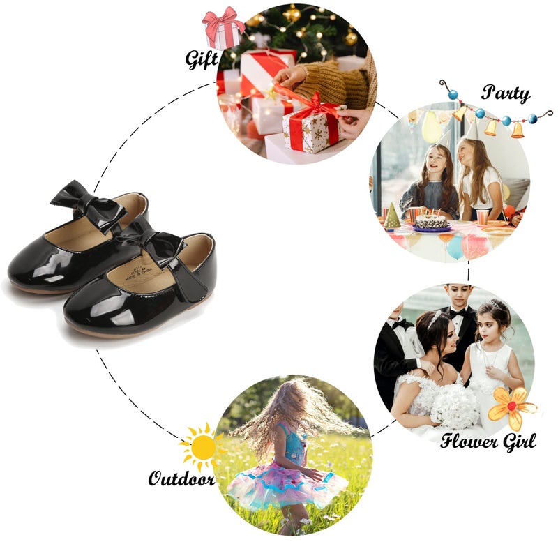 Felix & Flora Girls' Shoes Girl's Ballerina Flat Shoes Mary Jane Dress Shoes (Little/Toddler Girls Shoes/Big Kids) - Image 5